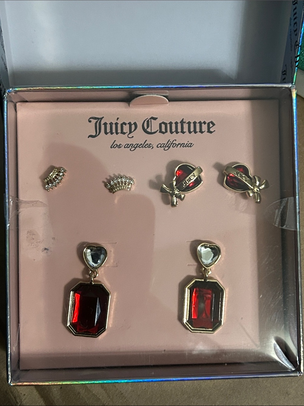 🆕 Juicy Couture Gold-Tone Earrings Set
